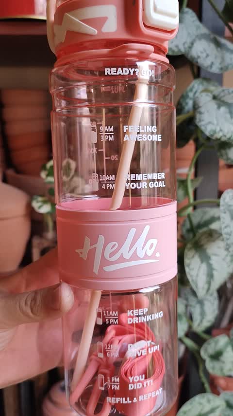 قمقمه شفاف hello