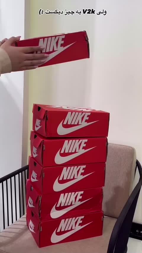 کتونی ویتنامی نایک وی تو کی عسلی کیفیت اورجینال Nike V2K Run