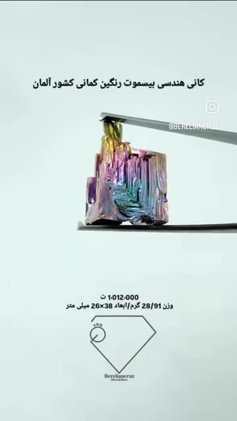 کانی هندسی بیسموت رنگین کمانی (کشور آلمان)        