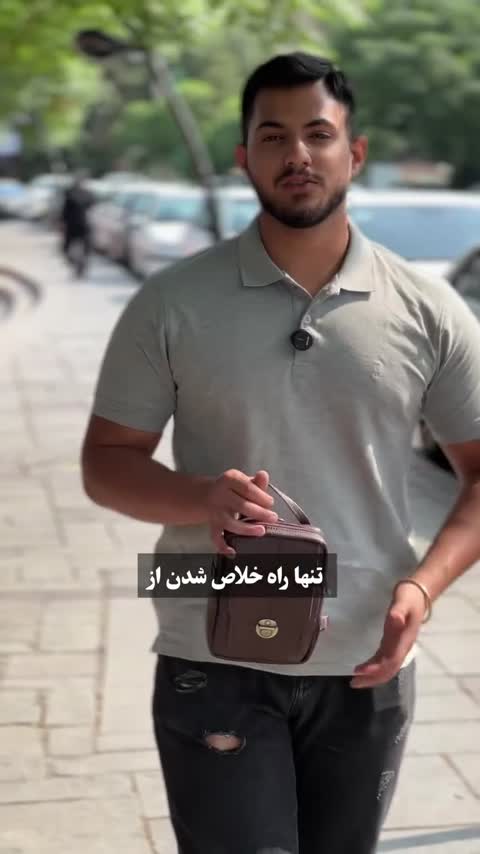 کیف کراس بادی مدل چرم طبیعی کد M-3100
