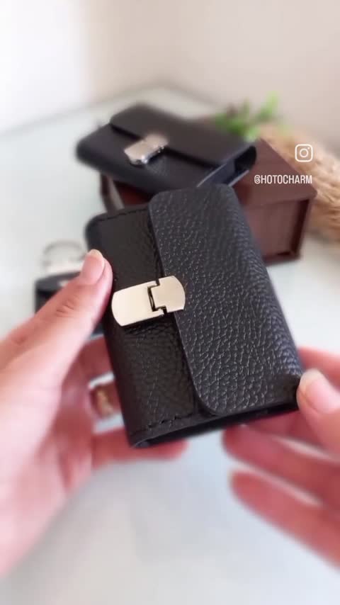 جاکارتی اکاردئونی قفلدار کیف کارت چرم جاکارتی چرم طبیعی 
