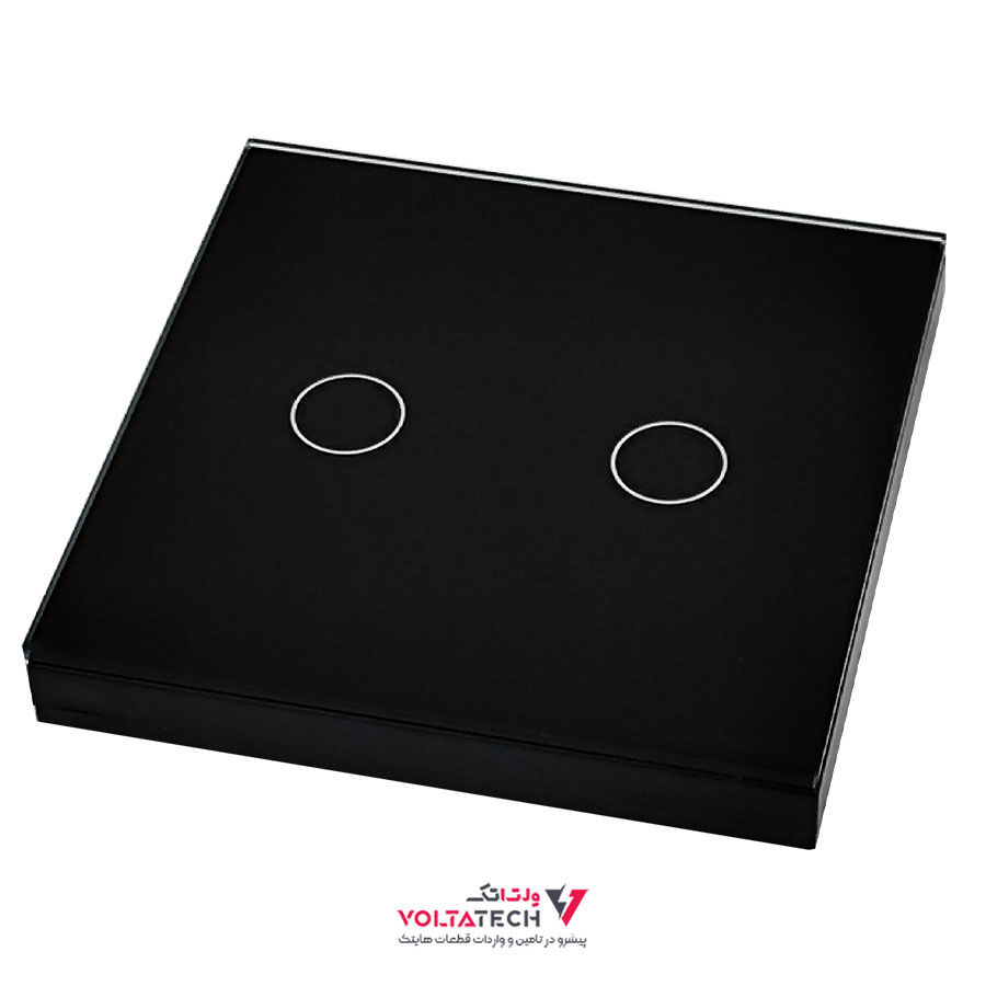 کلید لمسی فرستنده دو پل کد لرن RF 433MHZ