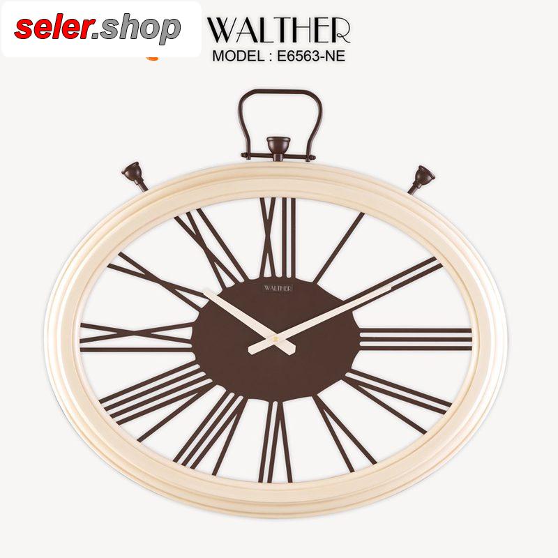 فروش ویژه ساعت دیواری قطر 65 ترکیب چوب و فلز E6563_NE
