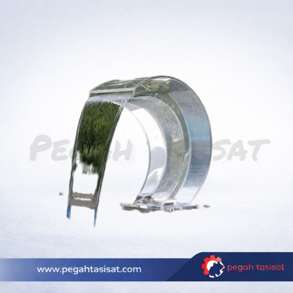 نازل کرتین استخری شیشه ای قوسی پلکسی گلس پگاه تاسیسات