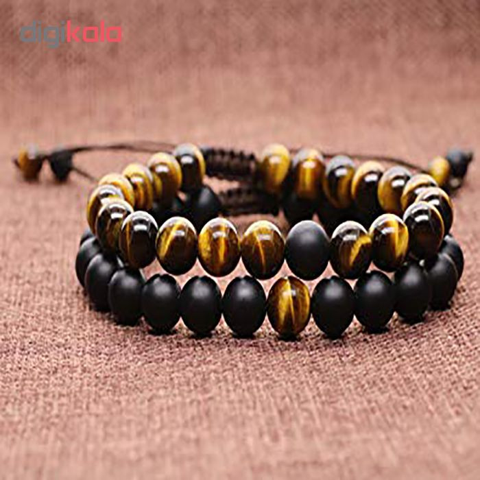 دستبند زنانه مدل DS23 مجموعه 2 عددی سایز Free Size