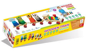 پایه اشکال مونته سوری قطار چوبی اشکال مقدماتی (اندیشه پرواز+فکرآوران) جعبه ای