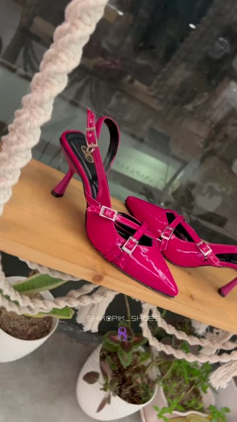 کفش ورنی سنگی زنانه پاشنه بلند زنانه قسطی