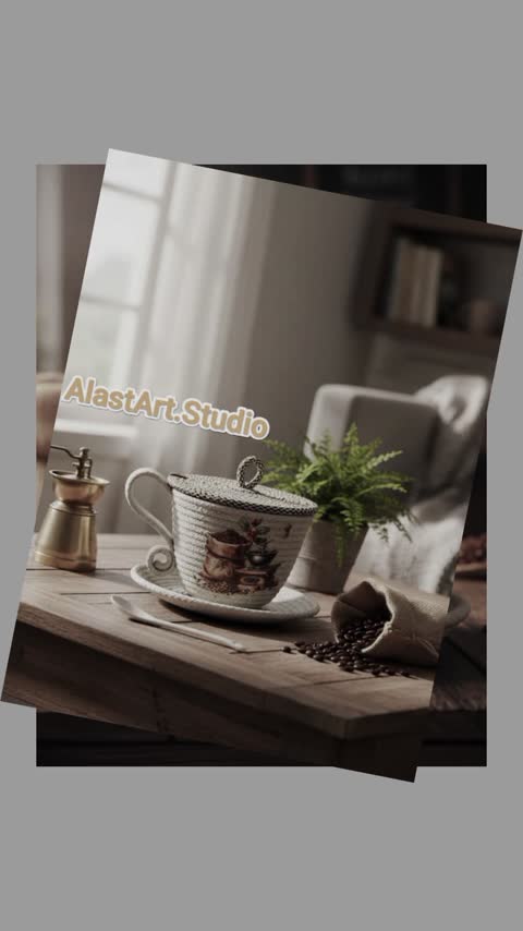  فنجان قیطانی دکوراتیو نخ پنبه