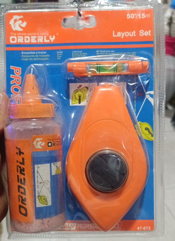 ریسمان رنگی ( چاک لاین ) 15 متری تراز دار مدل ORDRLY