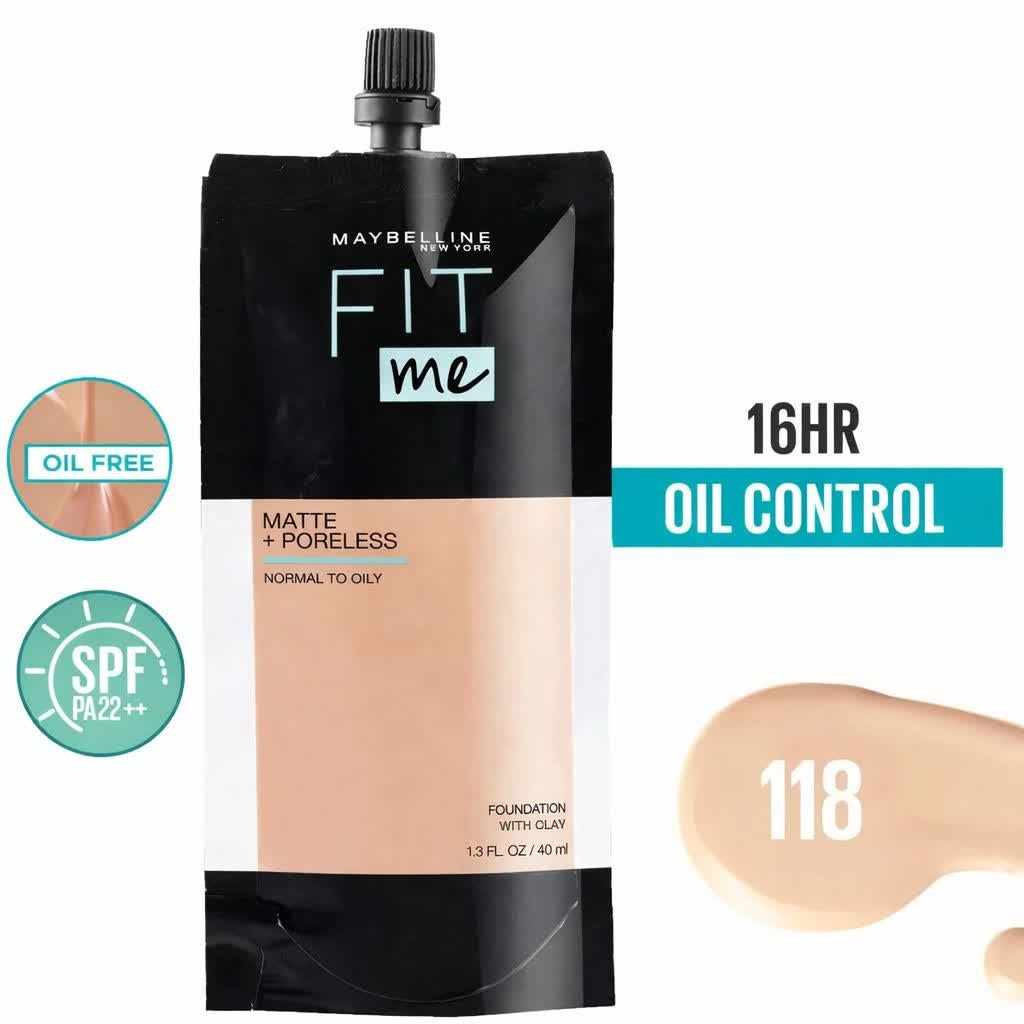کرم پودر فیت می FIT me ساشه ای حجم 40 میل شماره 118 اورجینال