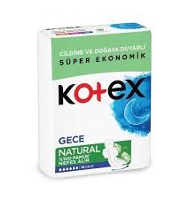 نوار بهداشتی کوتکس Kotex مدل Natural مناسب شب بسته 14 عددی