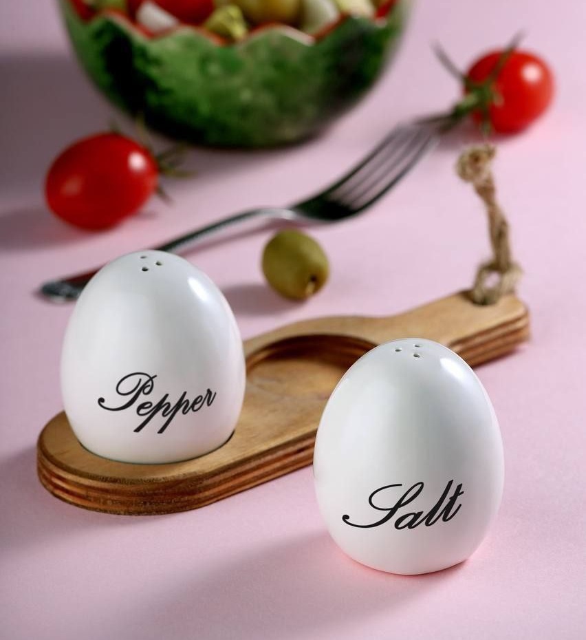 آدجاشاپ - ست نمکپاش سرامیکی دوقلو تخم مرغی (پست پیشتاز پس کرایه)