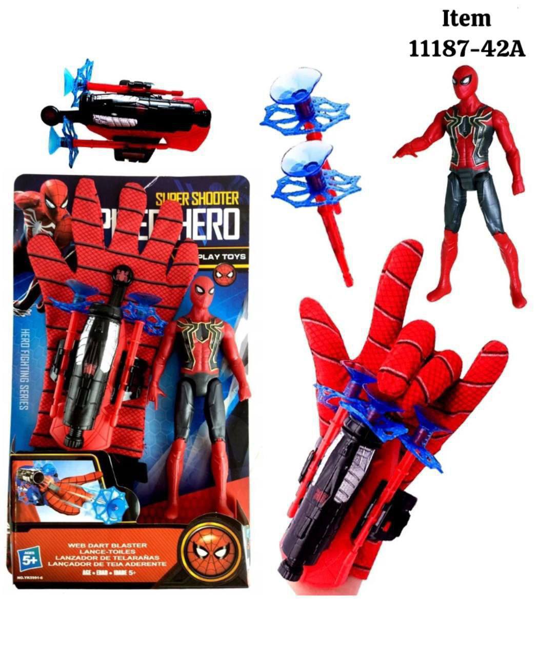 دستکش اسپایدرمن تیر پرتابی با فیگور 187/42