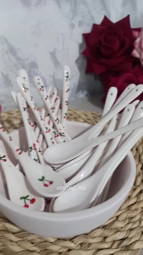 قاشق سفید سرامیکی 