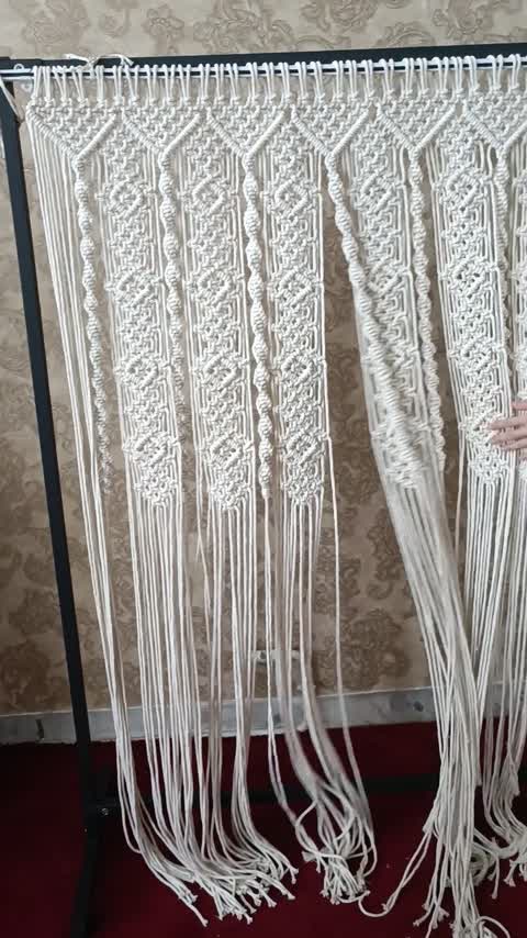پرده مکرومه 100در150سانتی متر (پس کرایه)