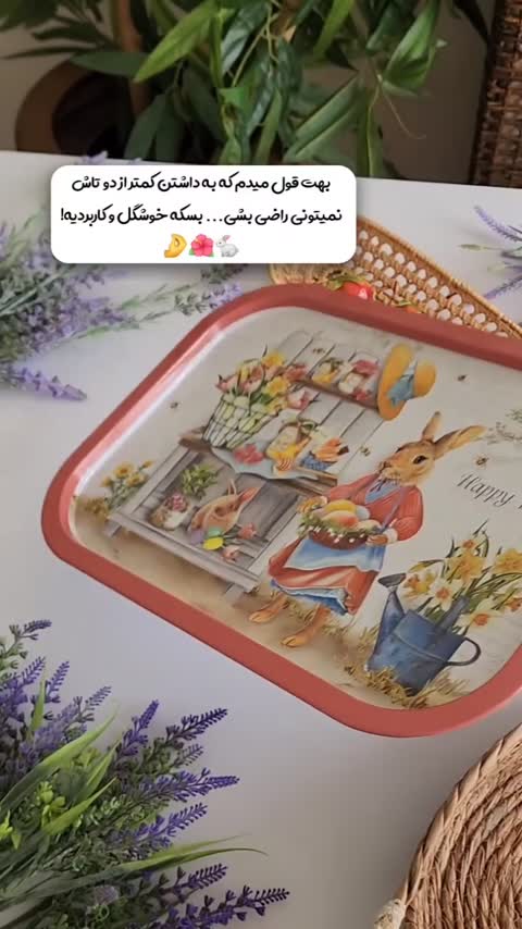 سینی فلزی خرگوشی