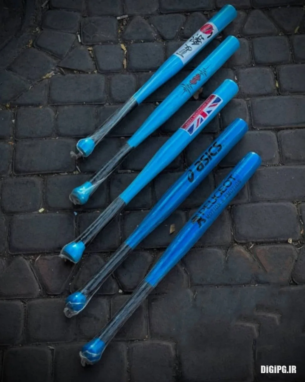 چوب بیسبال روسی رنگ آبی دسته بند پیج