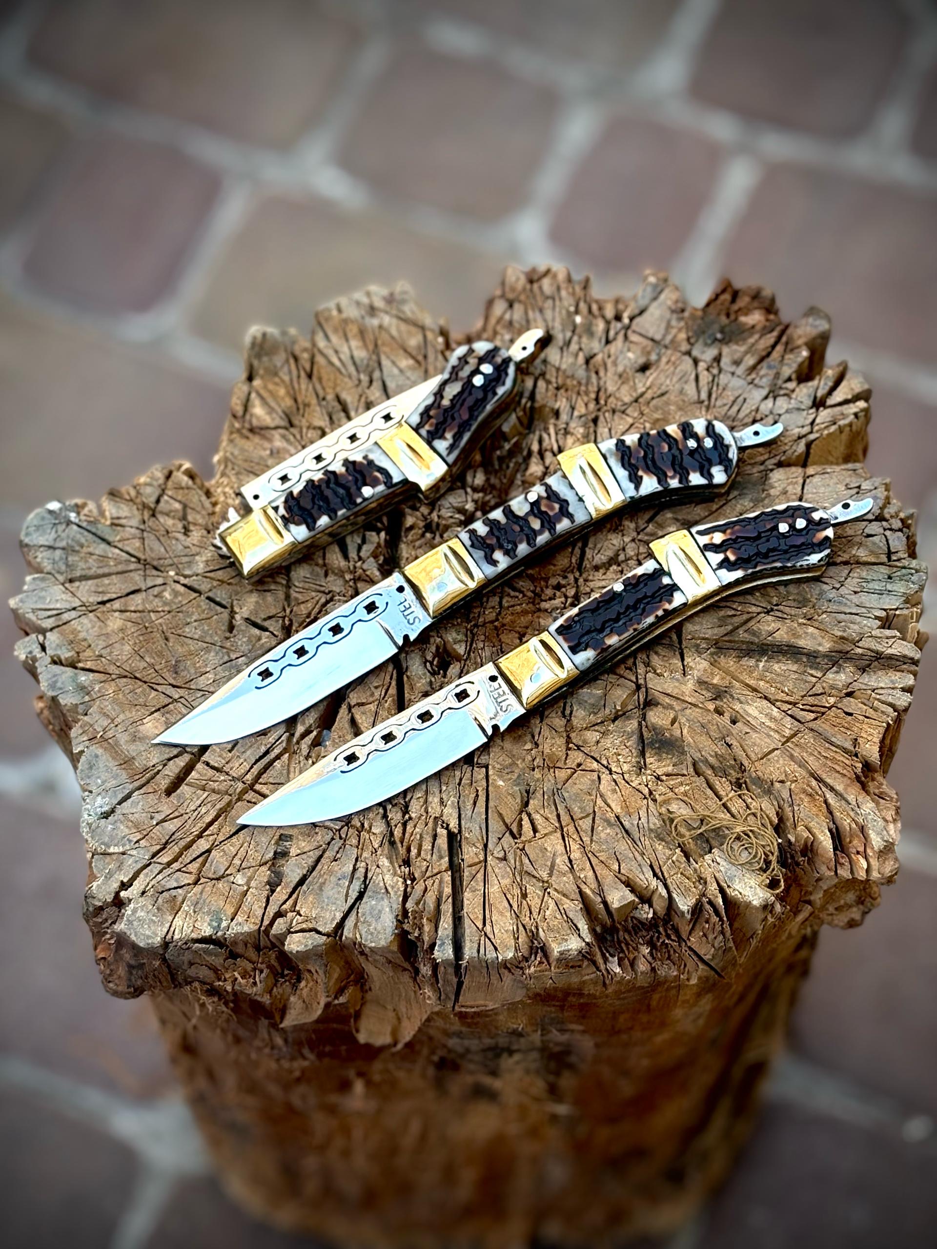 چاقوی 6 دنده ای افغان زنجان - فولاد ضد زنگ، دسته شاخ گوزن