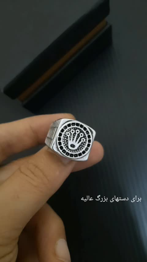انگشتر مردانه طرح رولکس استیل رنگ صددرصد ثابت 