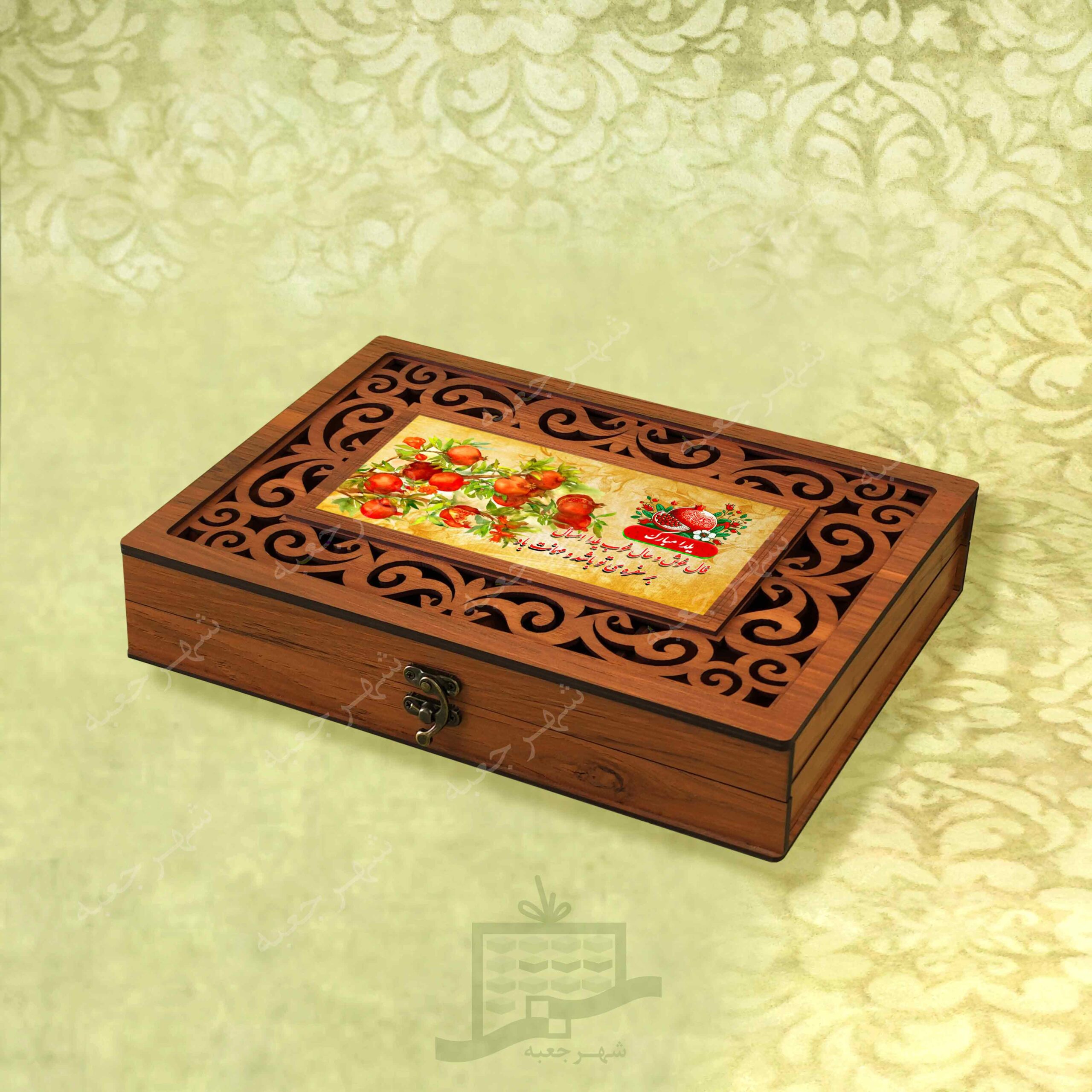 جعبه لیزری (طرح نرگس 5.5)-آجیل و خشکبار،دمنوش،شکلات،میوه خشک،کادو و هدیه