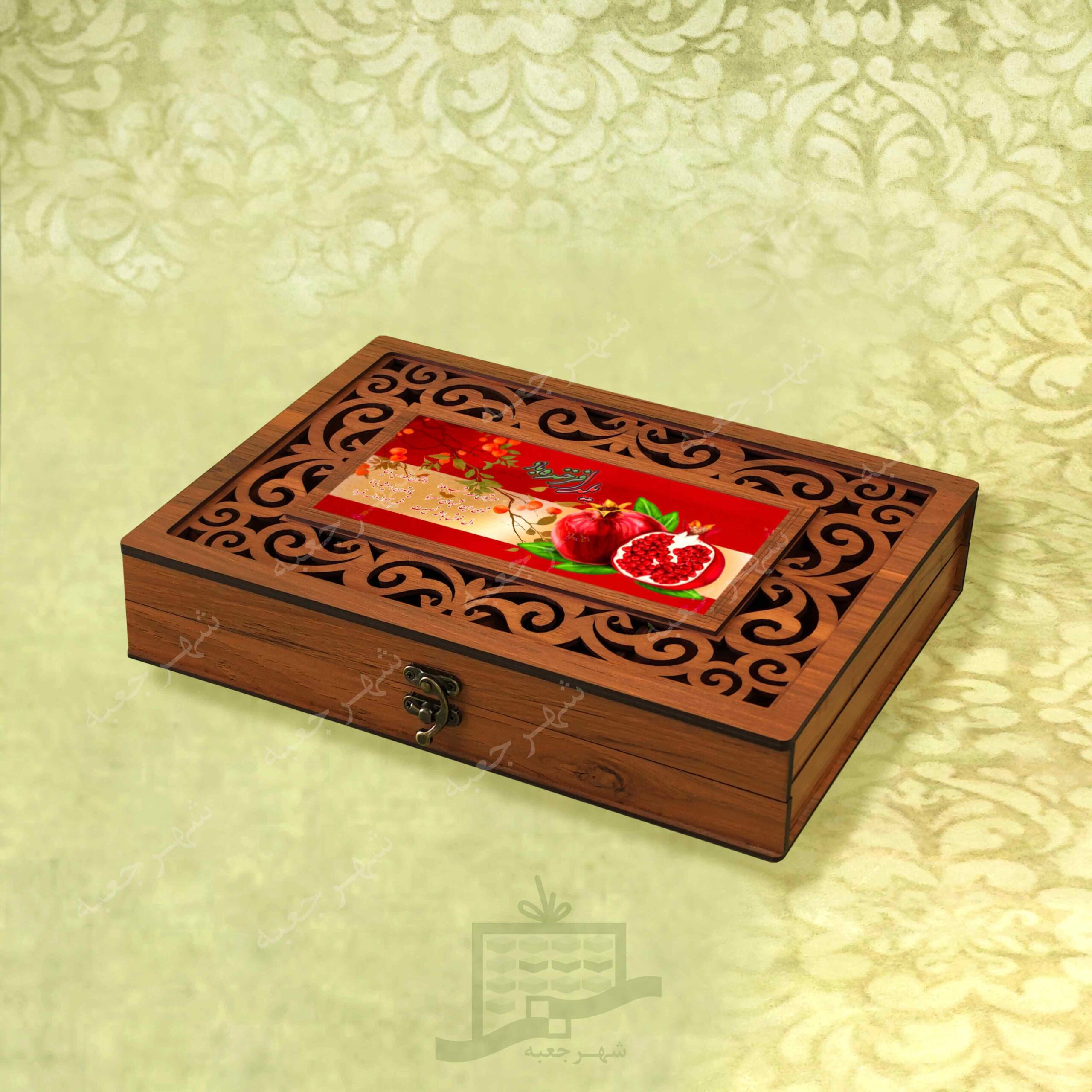 جعبه لیزری (طرح نرگس 5.6)-آجیل و خشکبار،دمنوش،شکلات،میوه خشک،کادو و هدیه