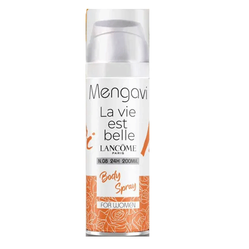 اسپری بدن منگاوی رایحه لاویست بل لانکوم 200 میل زنانه lancome la vie est belle