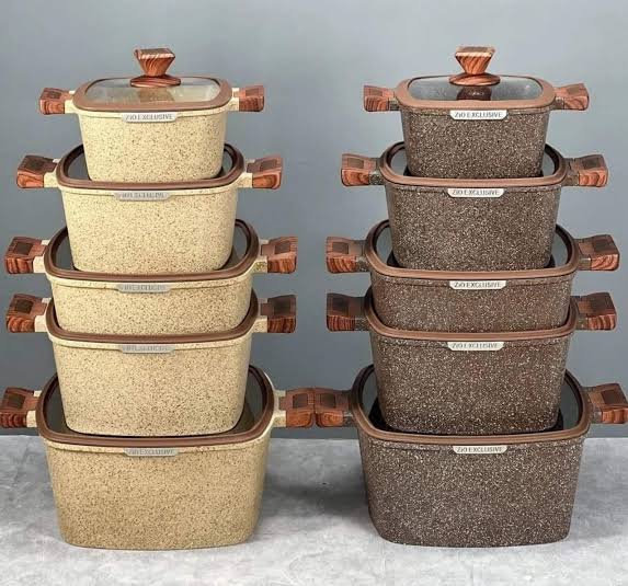 سرویس قابلمه 10 پارچه زیو مدل 8300 کف اینداکشن