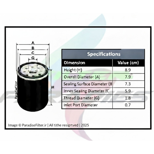 فیلتر روغن کیا اوپتیما  اپیروس ؛ هیوندا آوانته  توسان  OEM  26300-35505  وارداتی CLAEN FILTER - KOREA