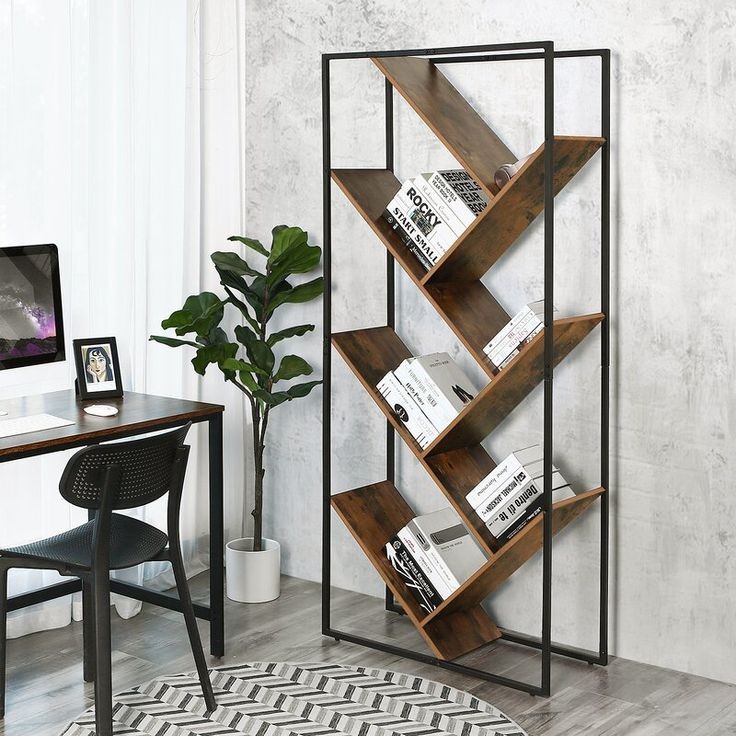 استند دکور یا (کتابخونه) از جنس فلز و چوب mdf