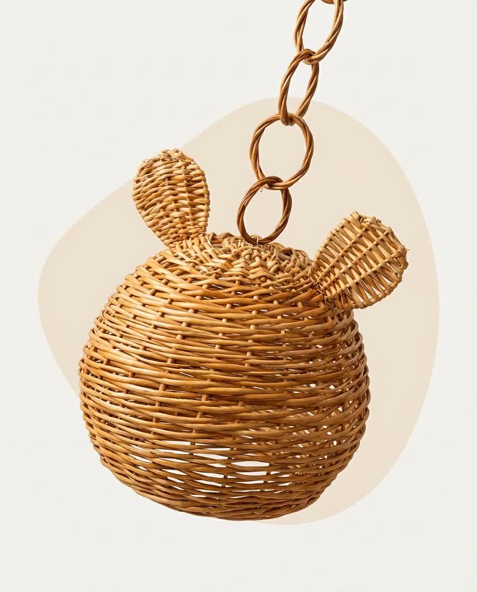 لوستر حصیری کودک «تدی»