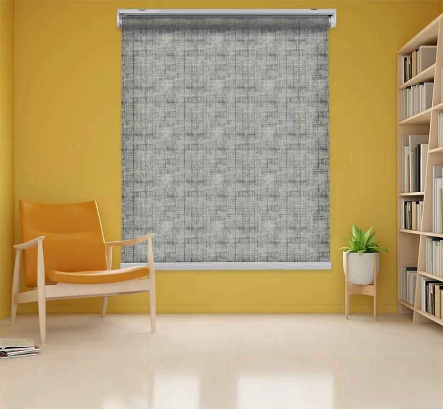 پرده شید طرح دار خاکستری تیره رگه‌ دار