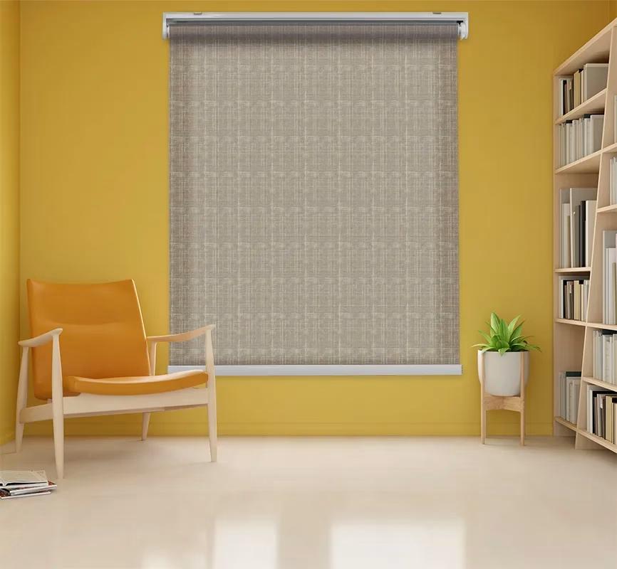 پرده شید طرح دار بژ رگه دار