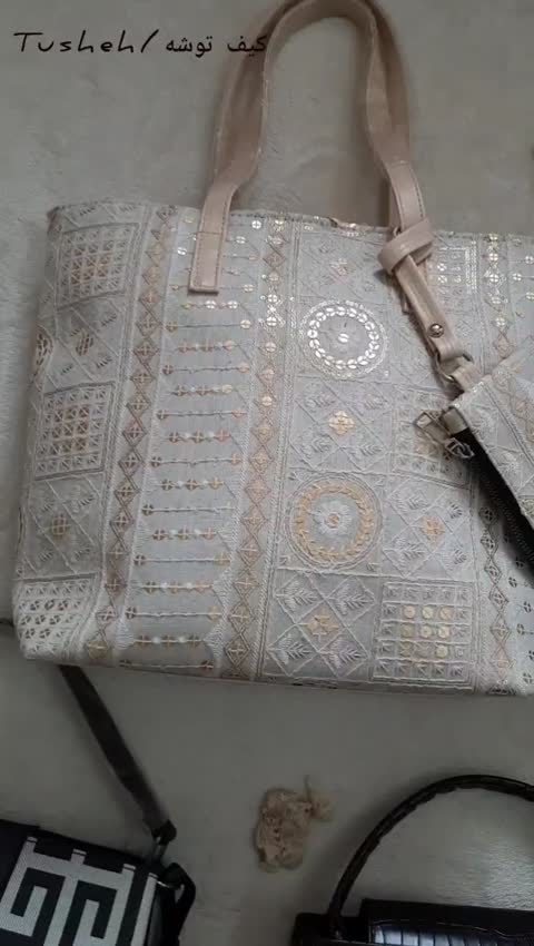 کیف سه خانه مجلسی زنانه جنس شرانگ (مشکی موجوده)
