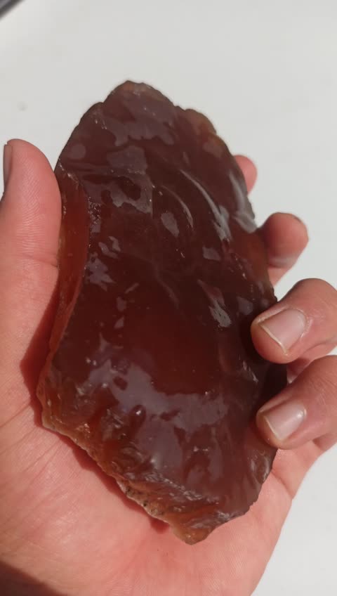 گوهر سنگ راف عقیق عسلی طبیعی تخته ای مناسب نوشتن کتبیه ( عقیق ورقه ای لانه زنبوری عسلی )  عقیق جزع عسلی 