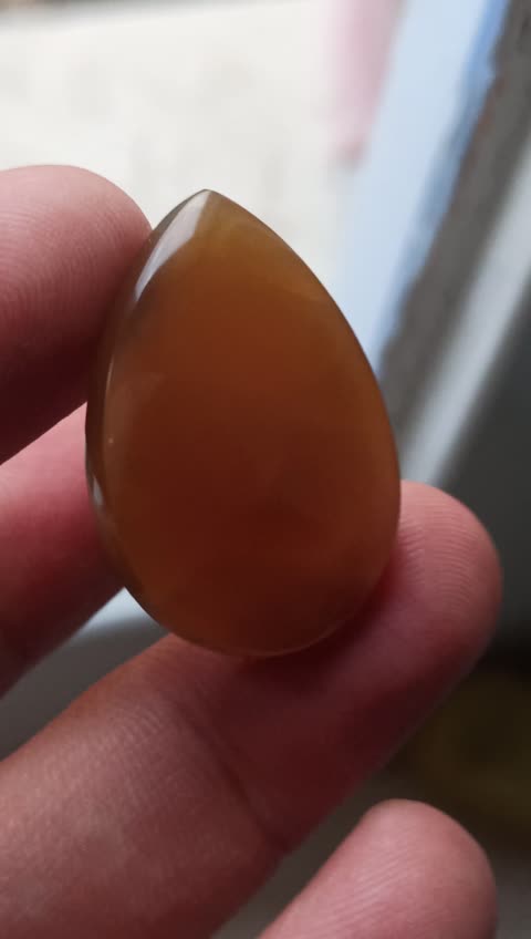 نگین گوهر سنگ عقیق اشکی عسلی ( طبیعی و اصل معدنی)