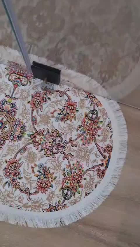 فرشینه بیضی طرح پیکسلی، مخمل تُرک کد R 166(پس کرایه)