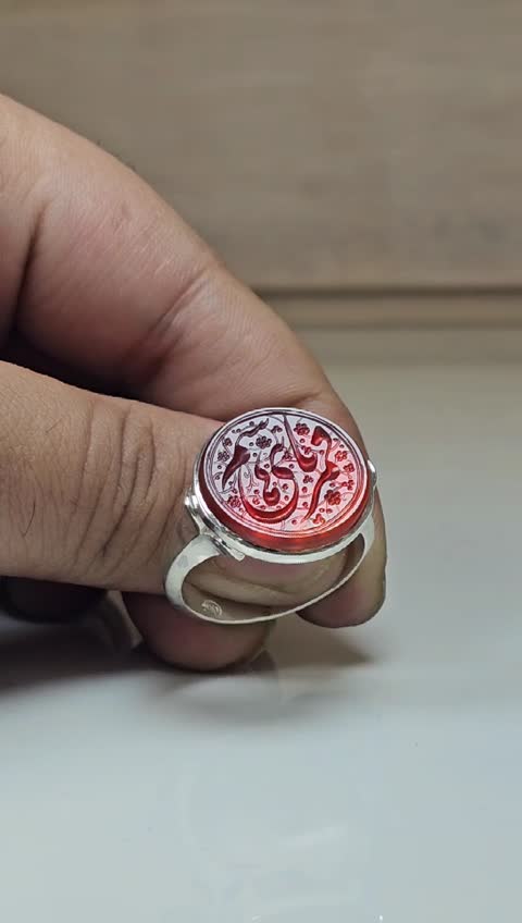 انگشتر عقیق سرخ درجه یک خاص 