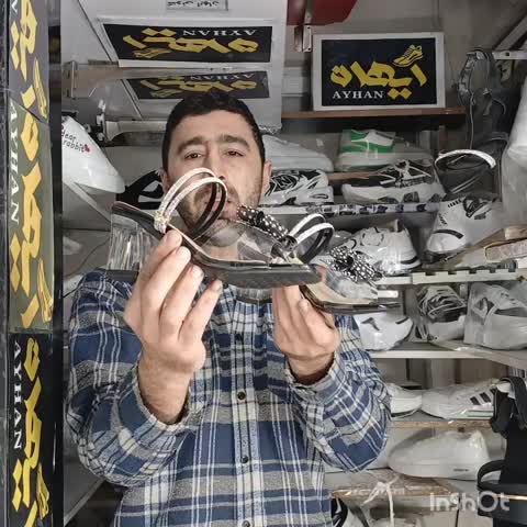 صندل زنانه پاپیونی پاشنه شیشه ای کد 275