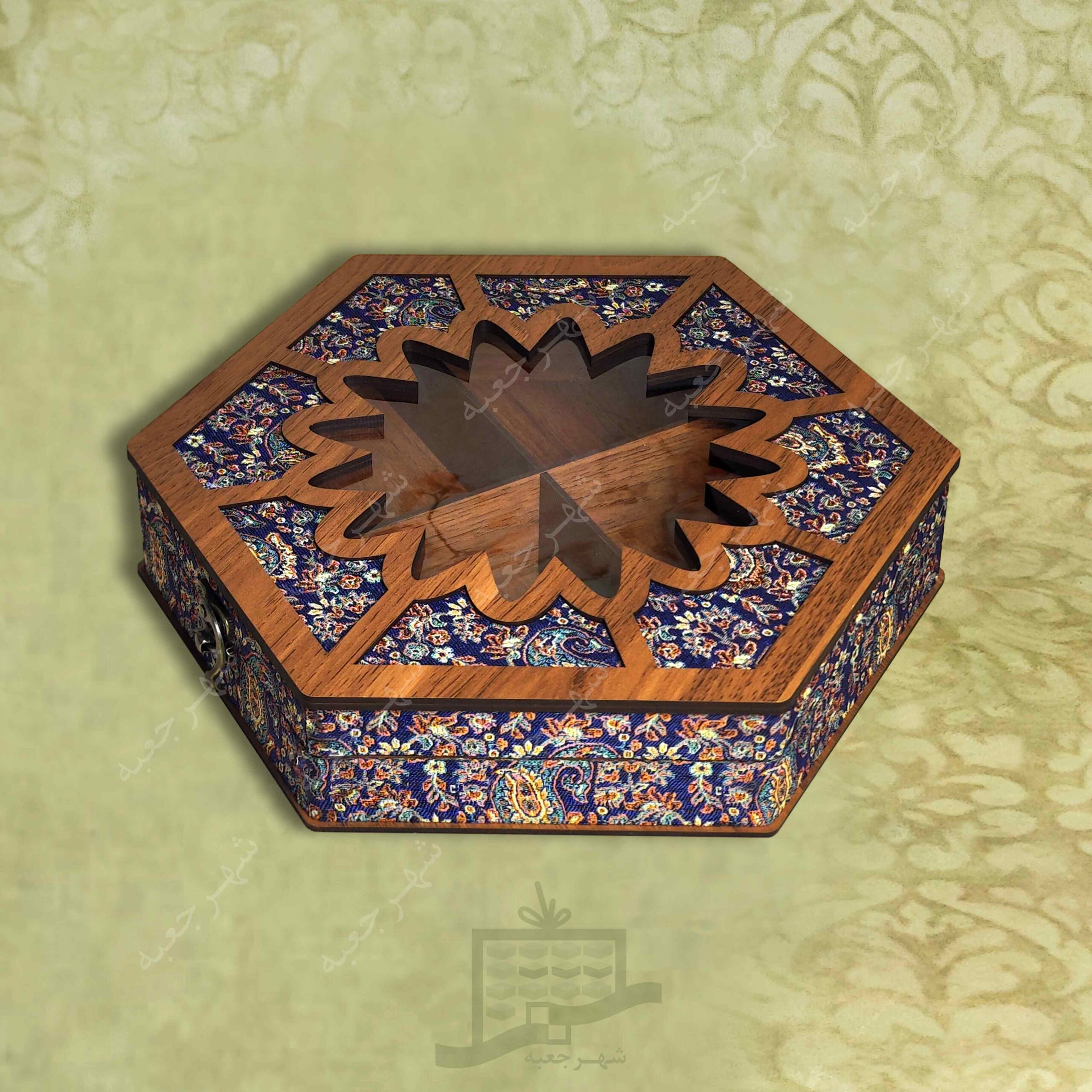 جعبه لیزری (طرح رز 3)-آجیل و خشکبار،دمنوش،شکلات،میوه خشک،کادو و هدیه