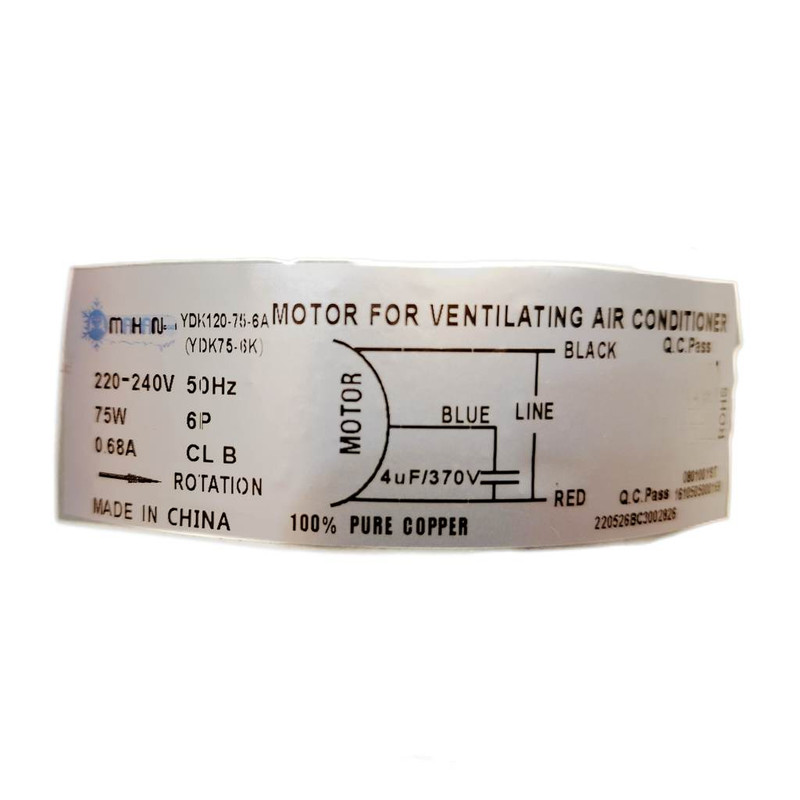 موتور فن کولرگازی مدل YDK-120-75-6A کد 2 مناسب برای کولرگازی
