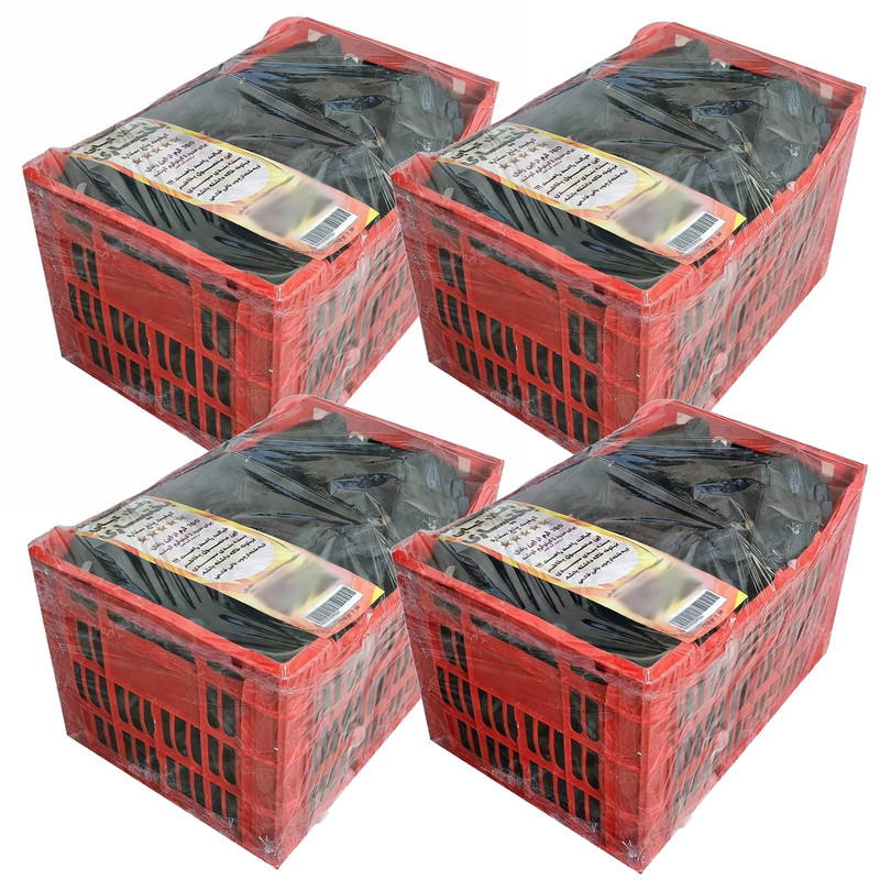 زغال کبابی بختیاری مدل 5 ستاره وزن 5.5 کیلوگرم بسته 4 عددی