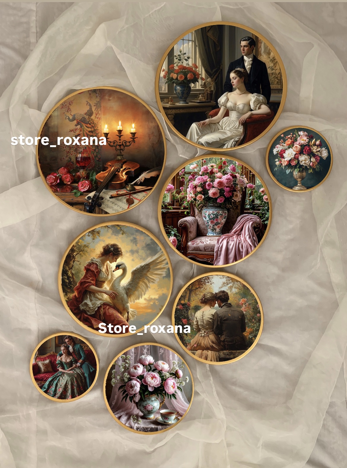 ست دیوارکوب 8عددی طرح سمفنونیِ عشق