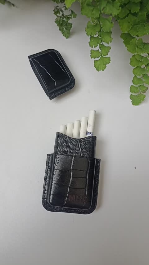 کیف سیگار چرم طبیعی دست دوز 