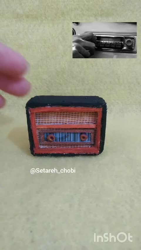 رادیو قدیمی دستساز مینیاتوری/رادیو پدربزرگ/وسایل قدیمی محصولی از ستاره چوبی