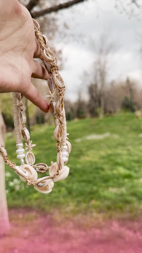 دستبند ستاره دریایی و صدف طبیعی