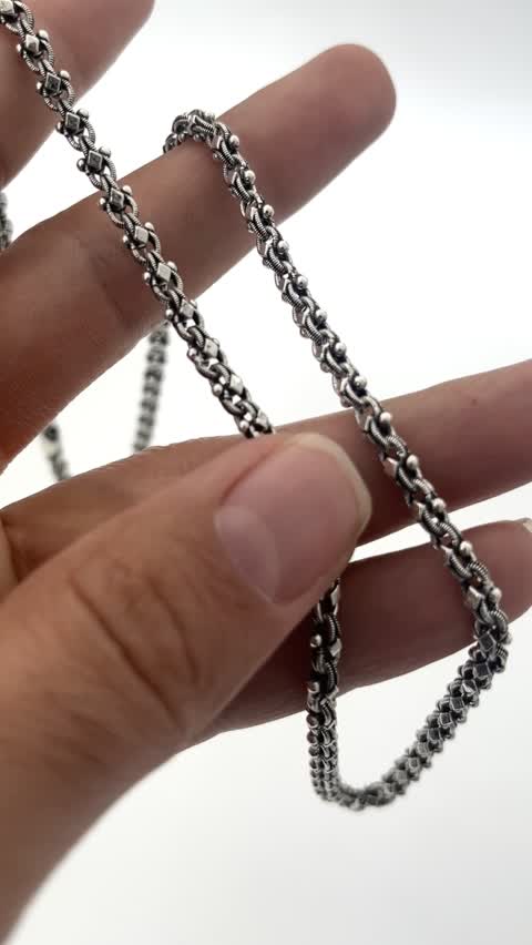 زنجیر مردانه مدل اُمگا / نقره 925 عیار 