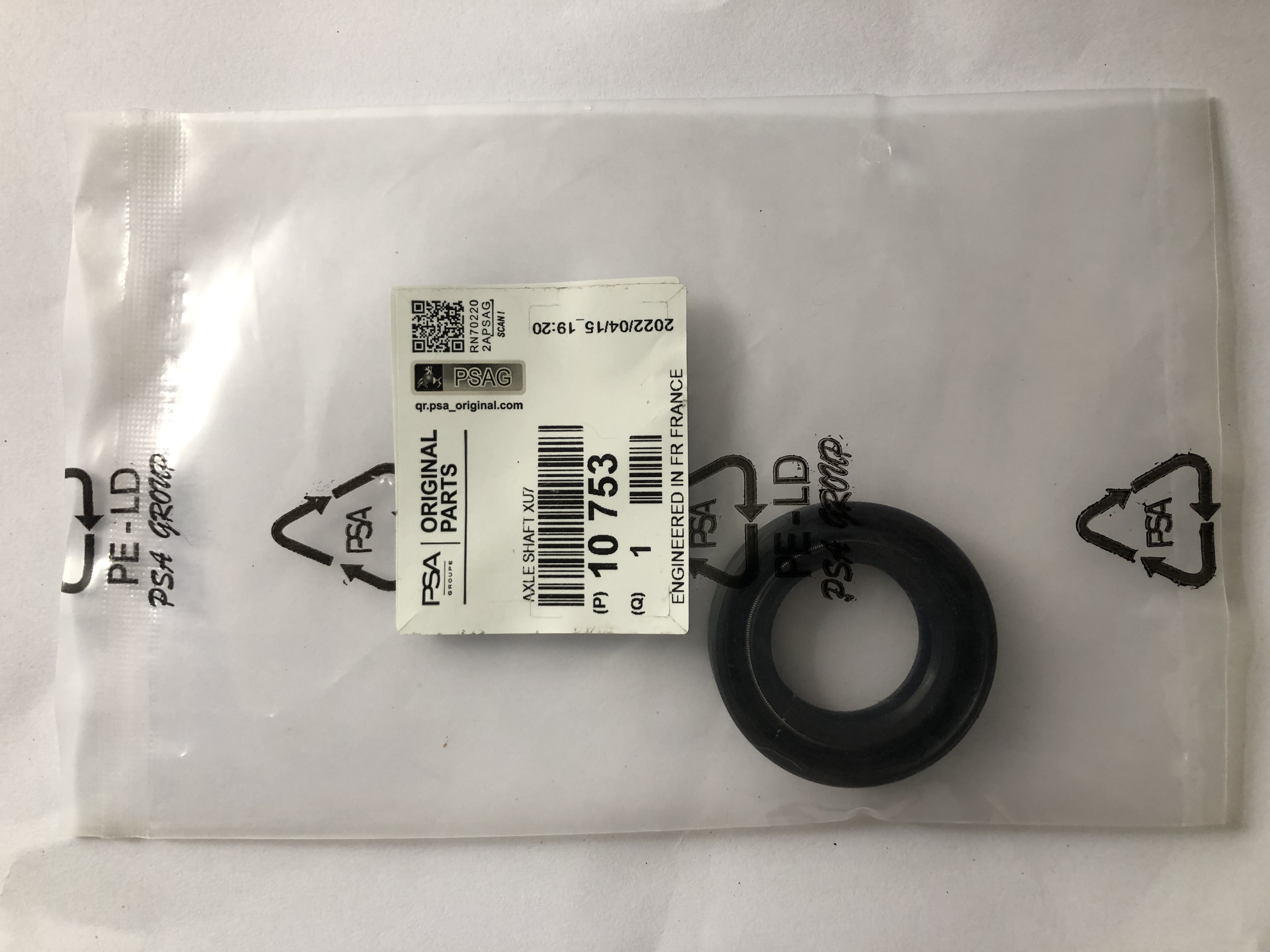 کاسه نمد پلوس کوچک NBR پژو 405 اورجینال PSA