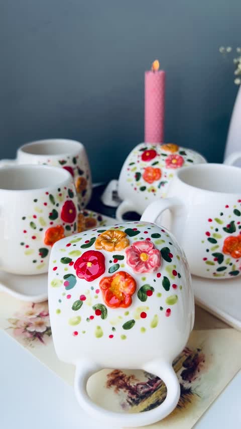 ست ماگ و زیرماگی باغچه
