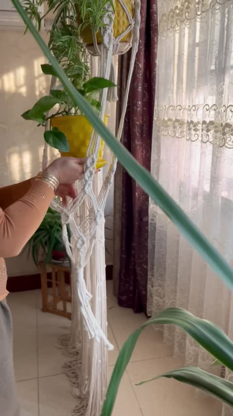 آویز گل مکرومه بافی