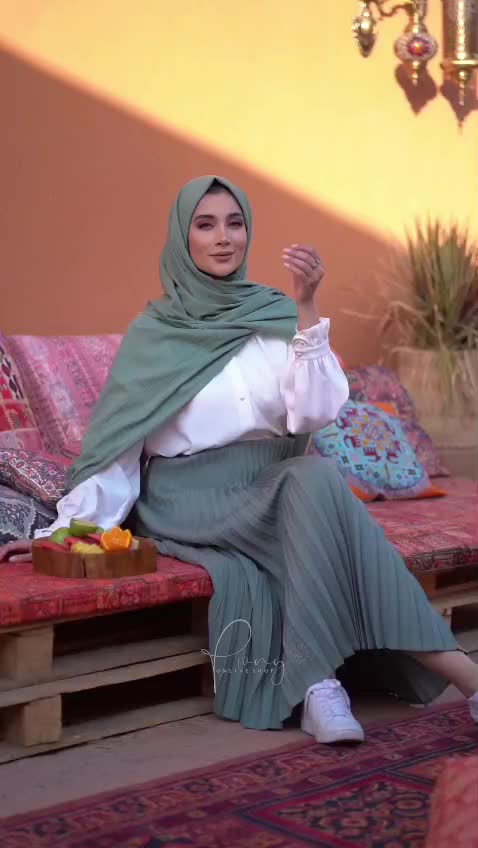 شال تک رنگ  شال پاییزه شال دور ریش 
